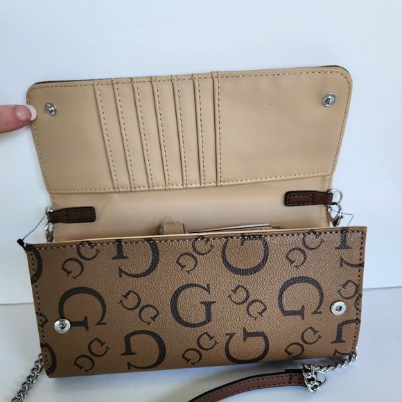 Guess - Campo Mini - Wallet/Purse/ Crossbody Purse - Cocoa - New with Tags - Picture 4 of 9